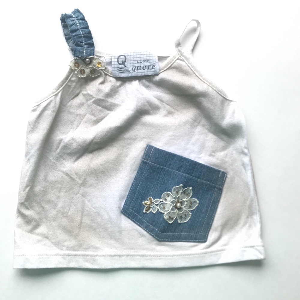 Italian Avant-garde White Gold Beaded Tank Top